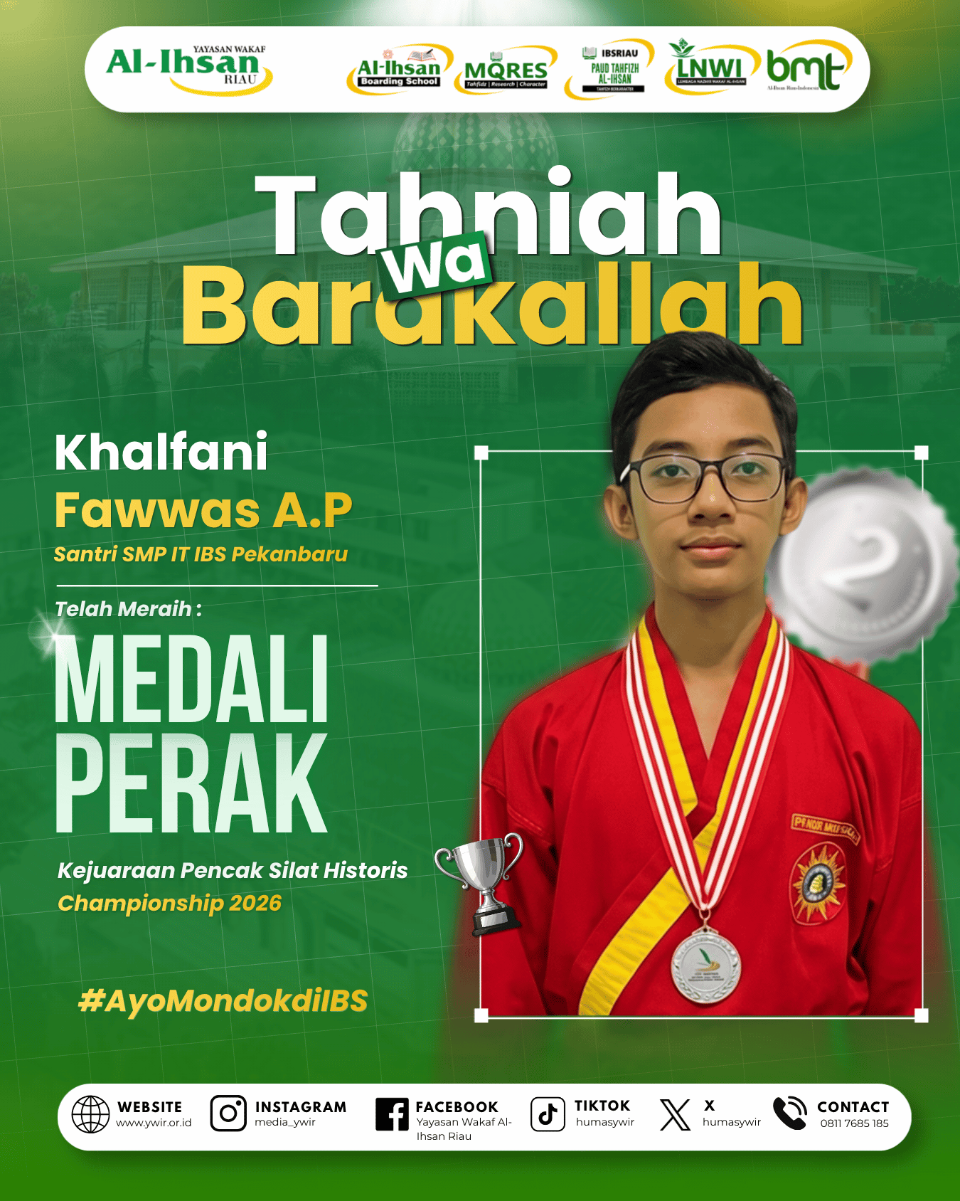 Tiga Santri Pesantren IBS Pekanbaru Raih Medali Perak di Historis Championship 2026