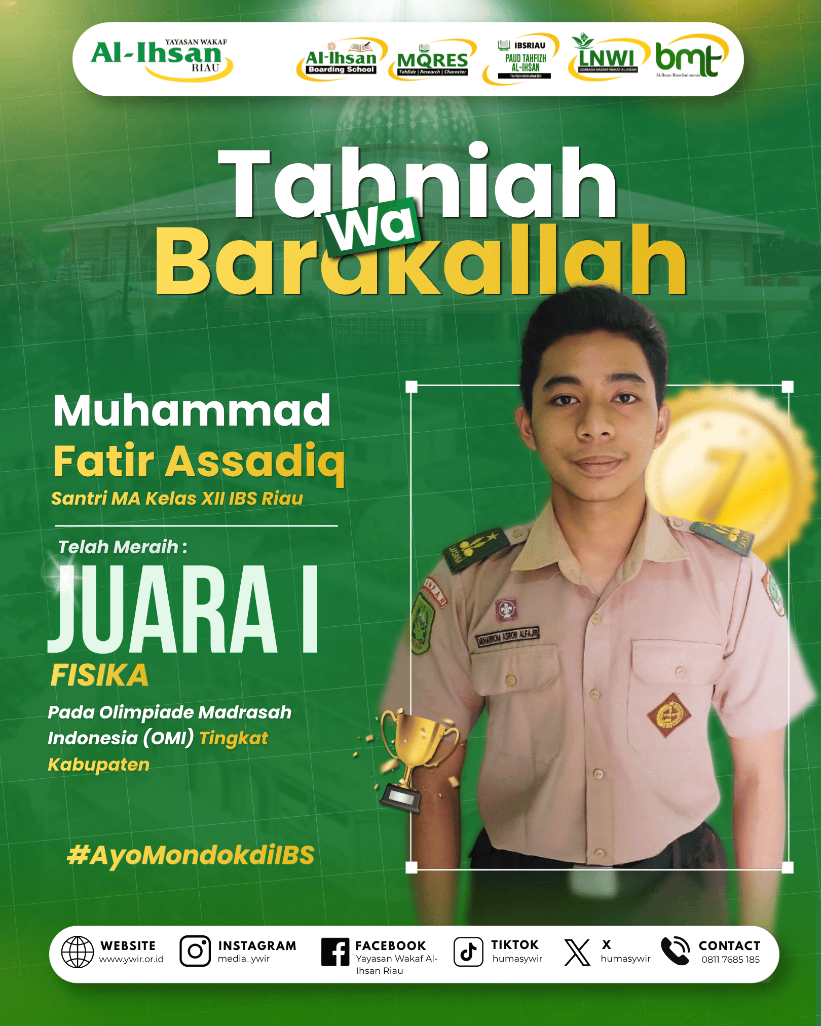 IBS Juara Olimpiade Madrasah Indonesia (OMI) tingkat kabupaten
